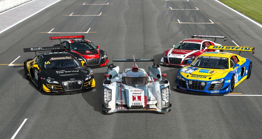 Les 5 Audi victorieuses en endurance en 2012