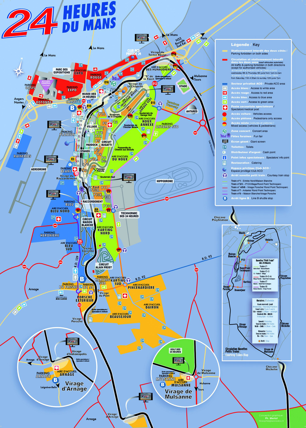 plans du circuit du Mans