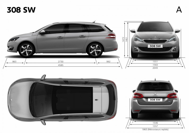 peugeot 308 SW caracteristiques