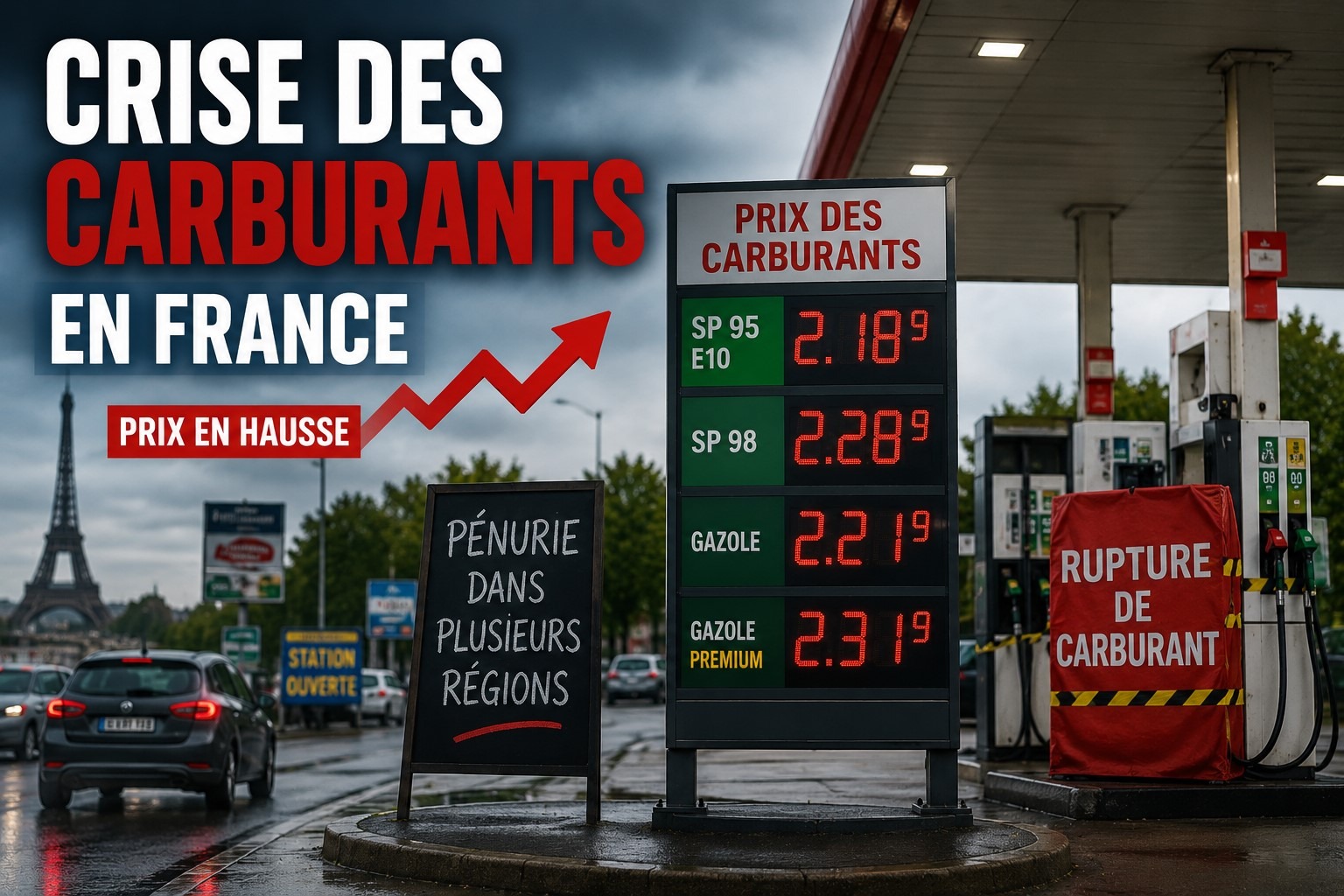 Crise des carburants en France 2026 station-service prix élevés