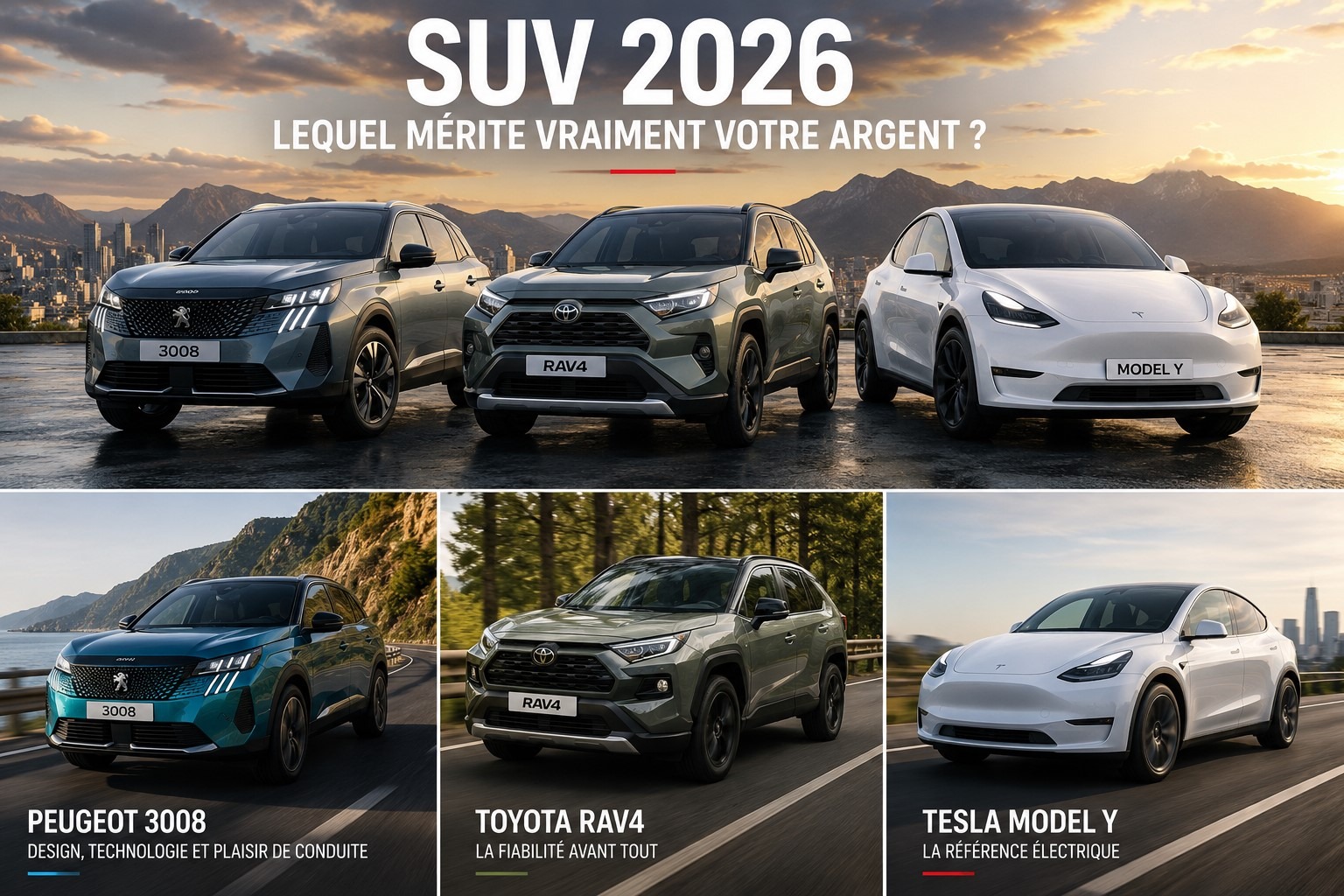 Comparatif des meilleurs SUV du marché français en 2026